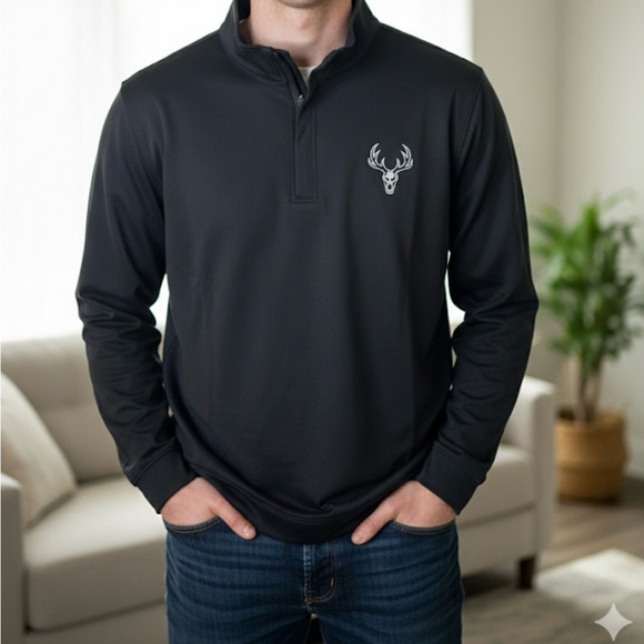 Bucked Up Other - Bucked Up 1/4 Zip Compression Pullover – Black | Men’s XL